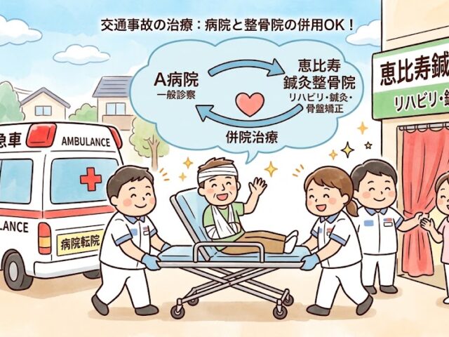 【交通事故の施術における整形外科からの「転院」と「併院」】佐賀市　恵比寿鍼灸整骨院